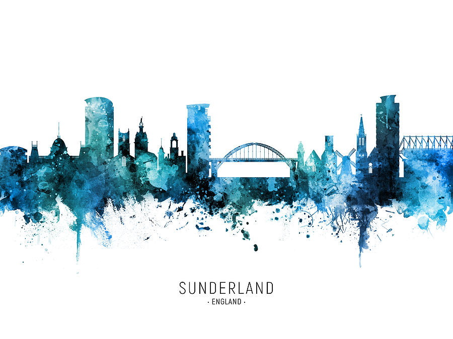 Sunderland England Skyline #35 Digital Art by Michael Tompsett