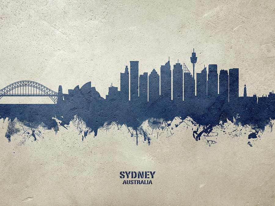 Sydney Skyline Digital Art - Sydney Australia Skyline #35 by Michael Tompsett