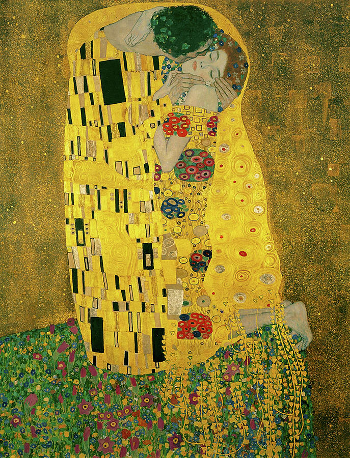 Gustav Klimt Painting - The Kiss #35 by Gustav Klimt