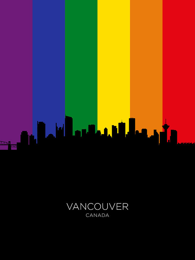 Vancouver Canada Skyline #35 Digital Art by Michael Tompsett