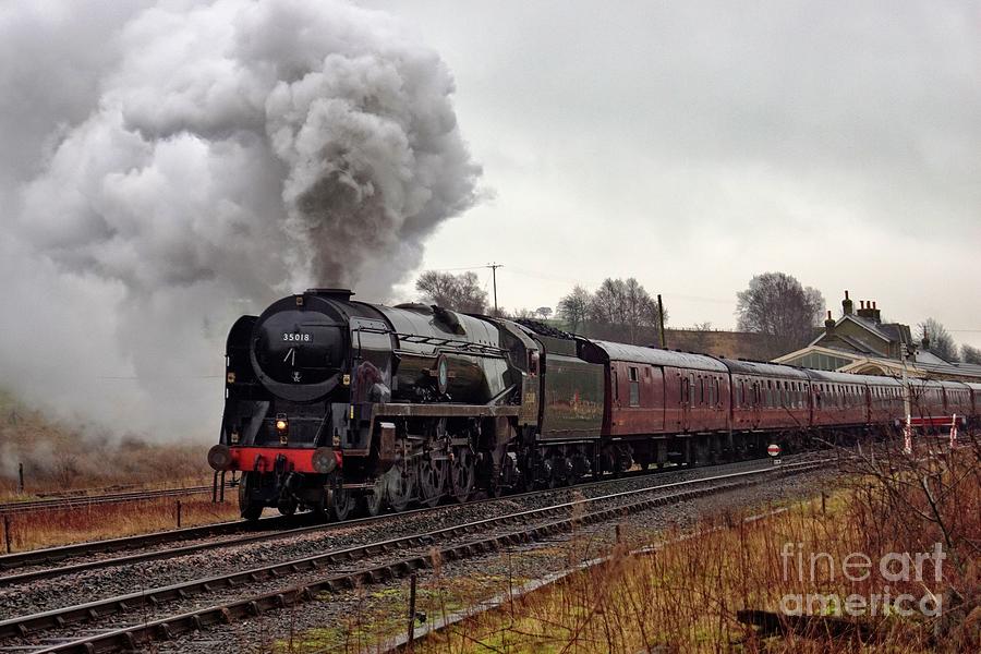 35018 British India Line departing from Hellifield. Photograph by David Birchall