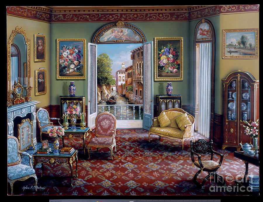 Room Digital Art - Venetian Interior by MGL Meiklejohn Graphics Licensing