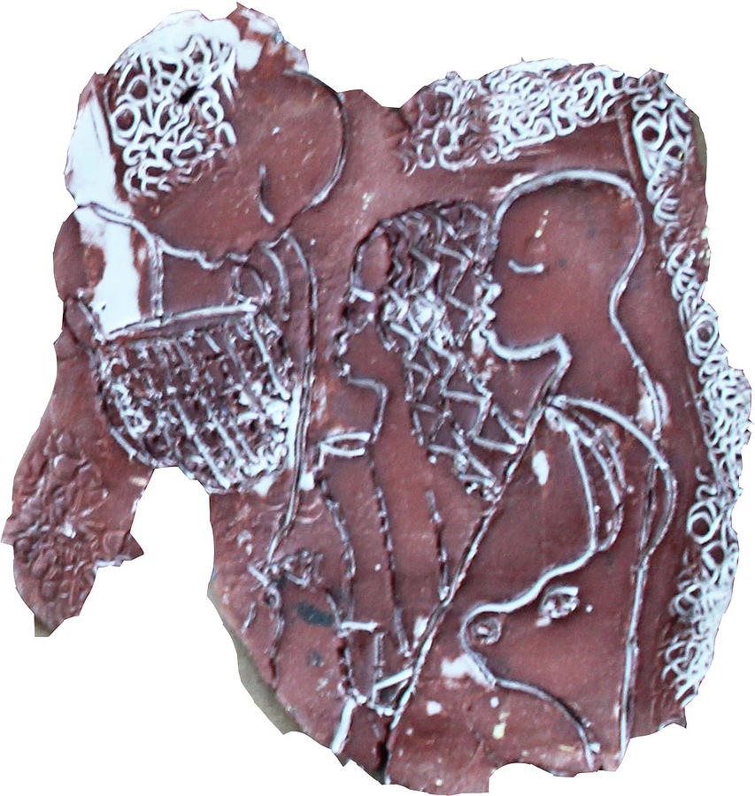 Kintu and Nambi #359 Ceramic Art by Gloria Ssali