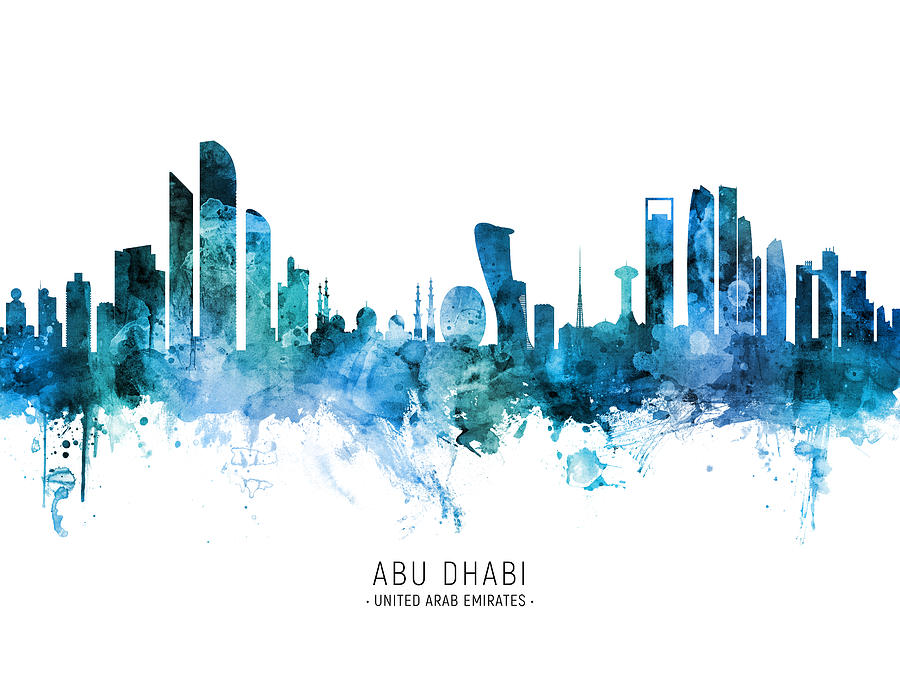 Abu Dhabi Skyline #36 Digital Art by Michael Tompsett