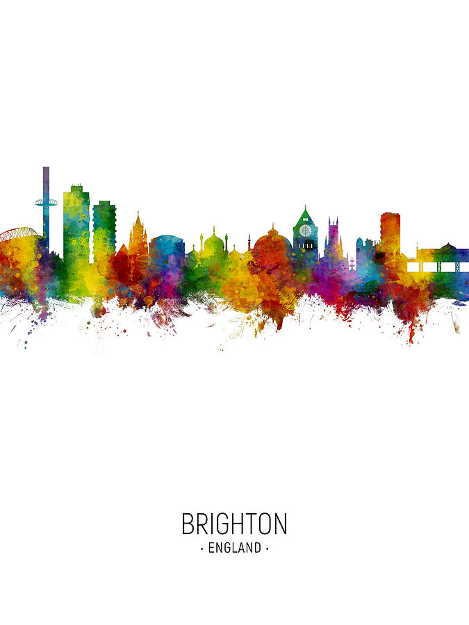Brighton England Skyline #36 Digital Art by Michael Tompsett