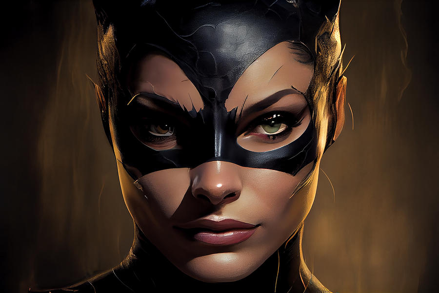 Catwoman Mixed Media by Tim Hill - Pixels