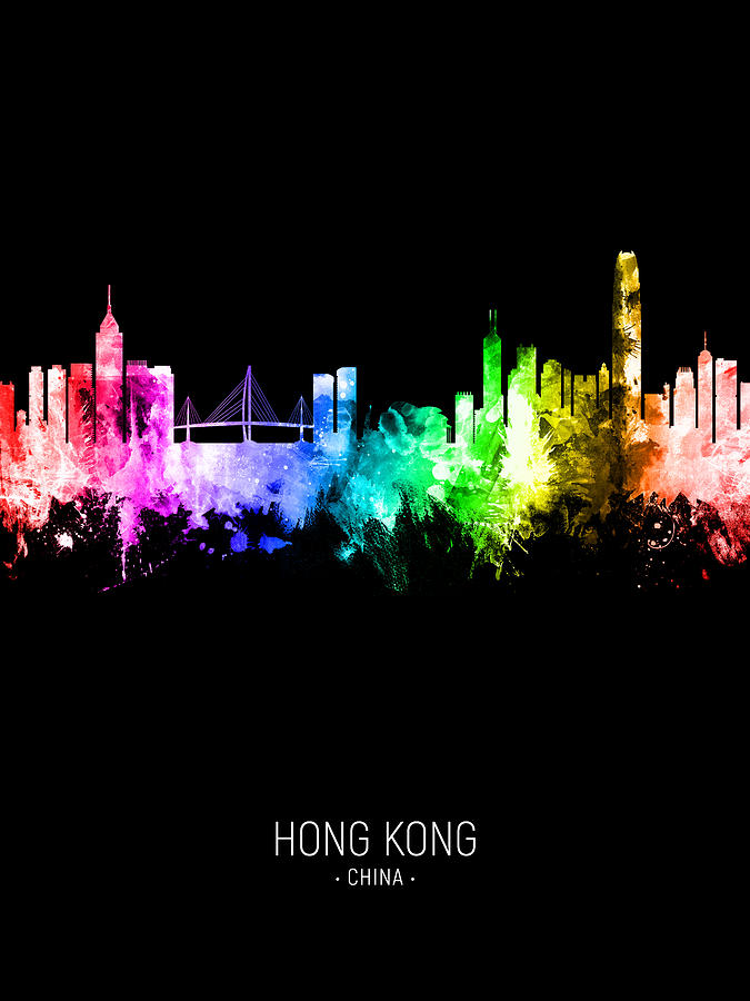 Hong Kong Skyline #36 Digital Art by Michael Tompsett