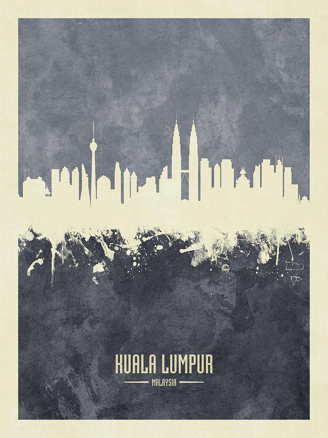 Kuala Lumpur Malaysia Skyline #36 Digital Art by Michael Tompsett