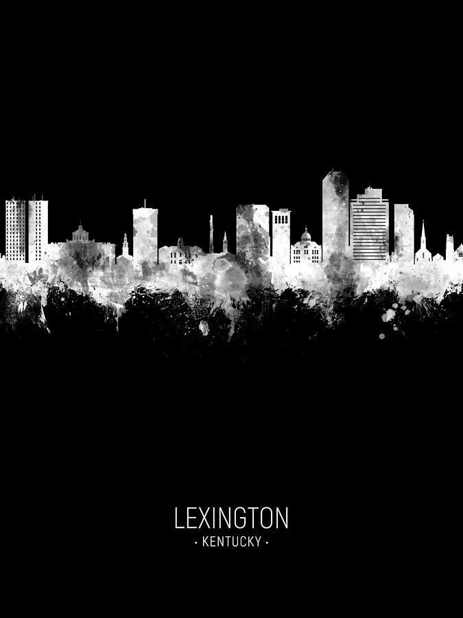 Lexington Digital Art - Lexington Kentucky Skyline #36 by Michael Tompsett