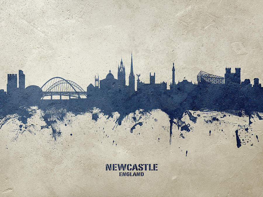 Newcastle England Skyline #36 Digital Art by Michael Tompsett