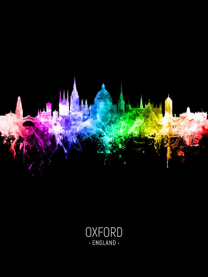 Skyline Digital Art - Oxford England Skyline #44 by Michael Tompsett