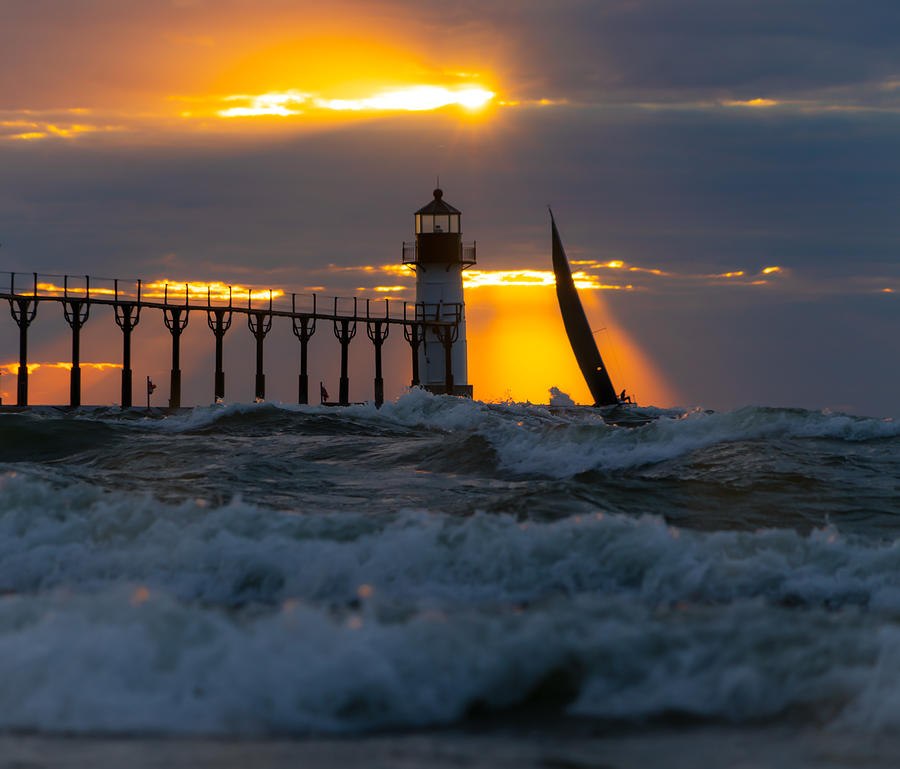 St. Joseph Michigan Lighthouse Photograph By Molly Pate - Fine Art America