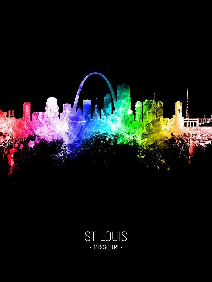 St Louis Missouri Skyline #36 Digital Art by Michael Tompsett