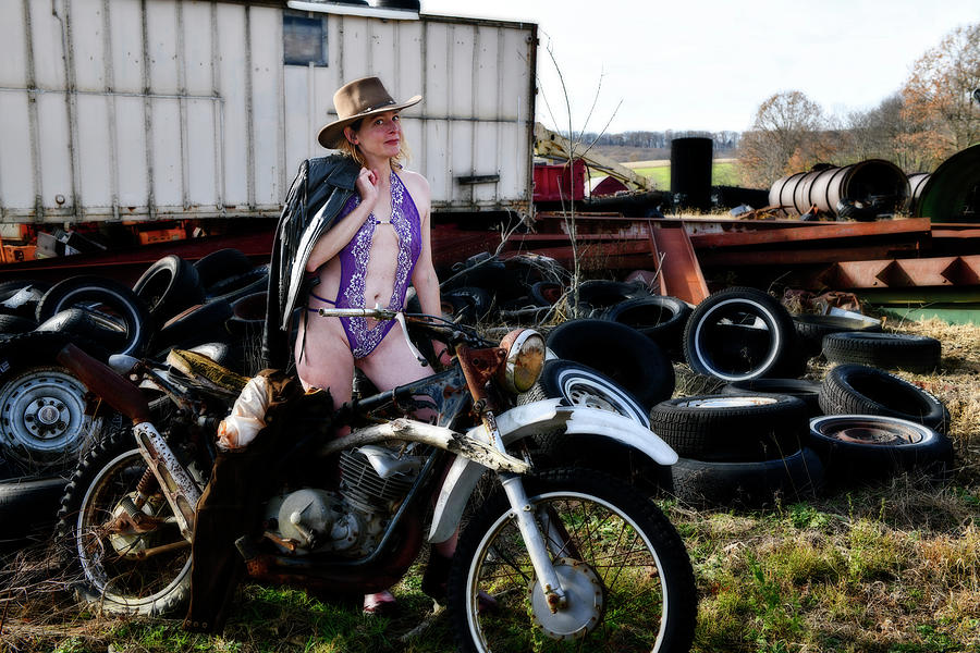 Steffi at the junkyard #36 Photograph by Daniel Friend