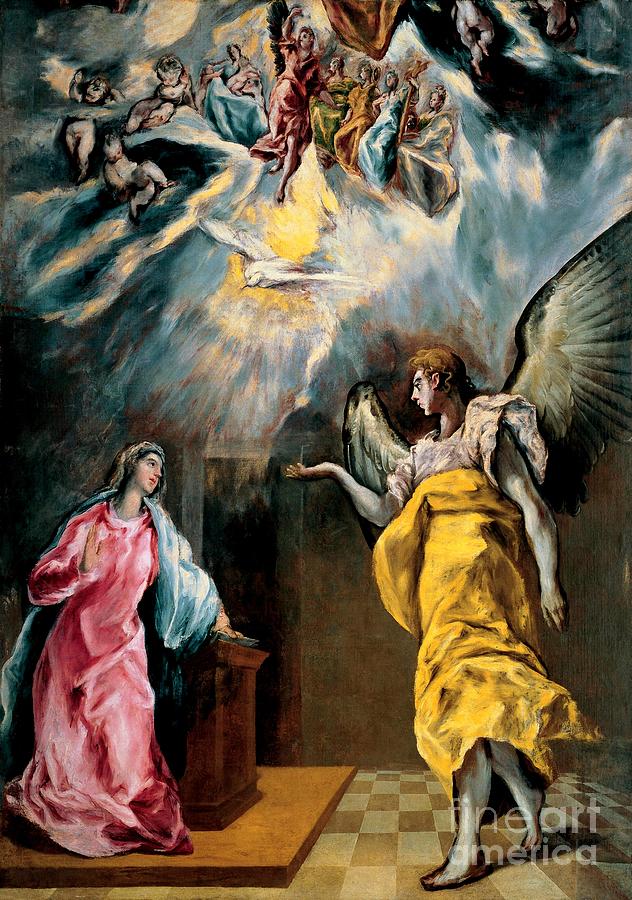 The Annunciation #36 Painting by El Greco