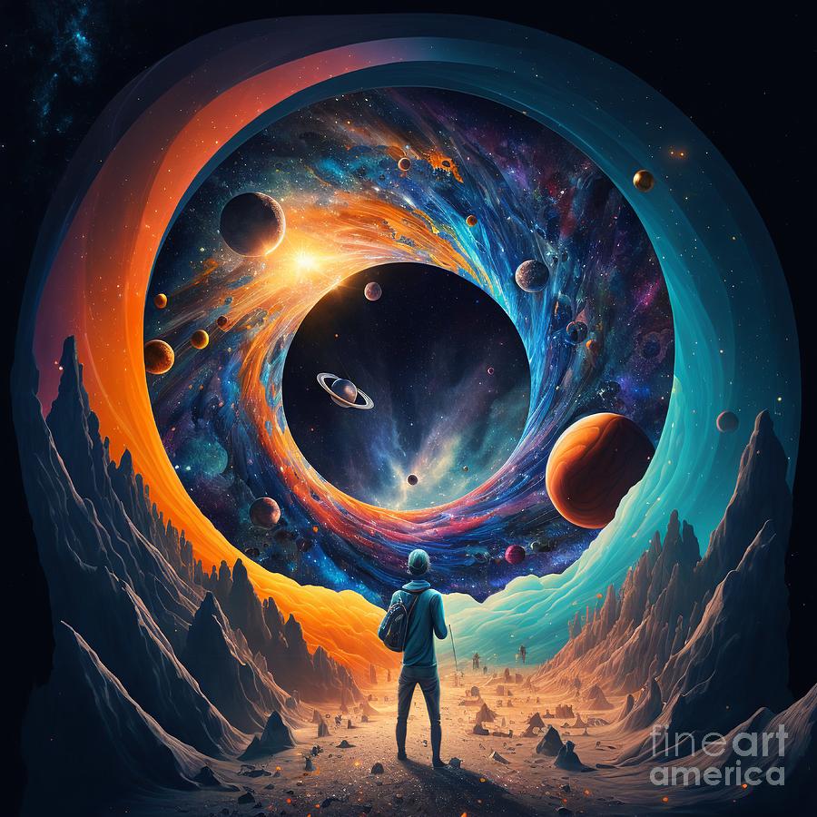 The infinity of space colorful Digital Art by Somsong Artist - Fine Art ...