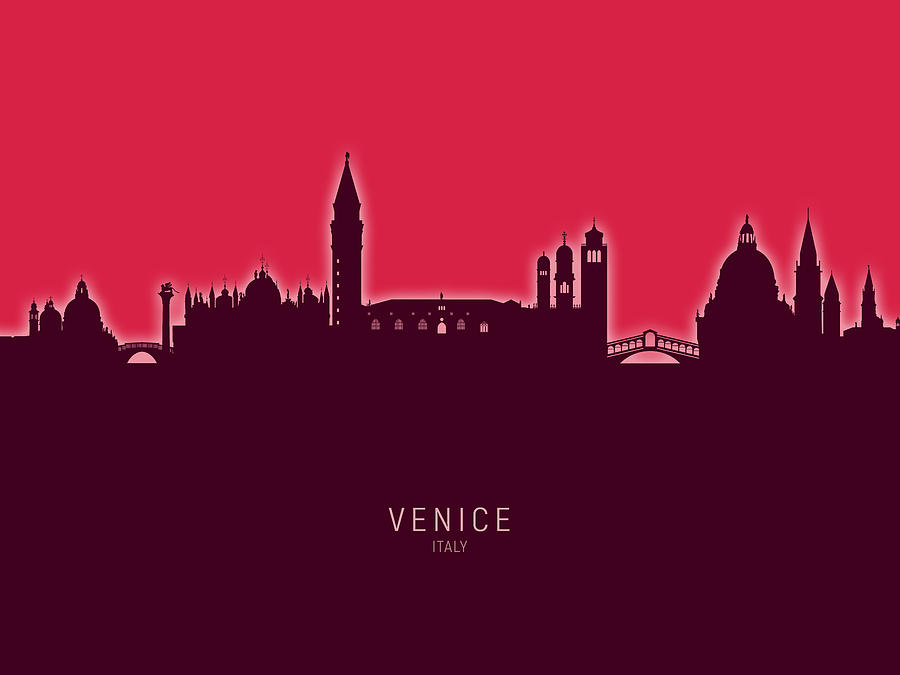 Venice Italy Skyline #36 Digital Art by Michael Tompsett