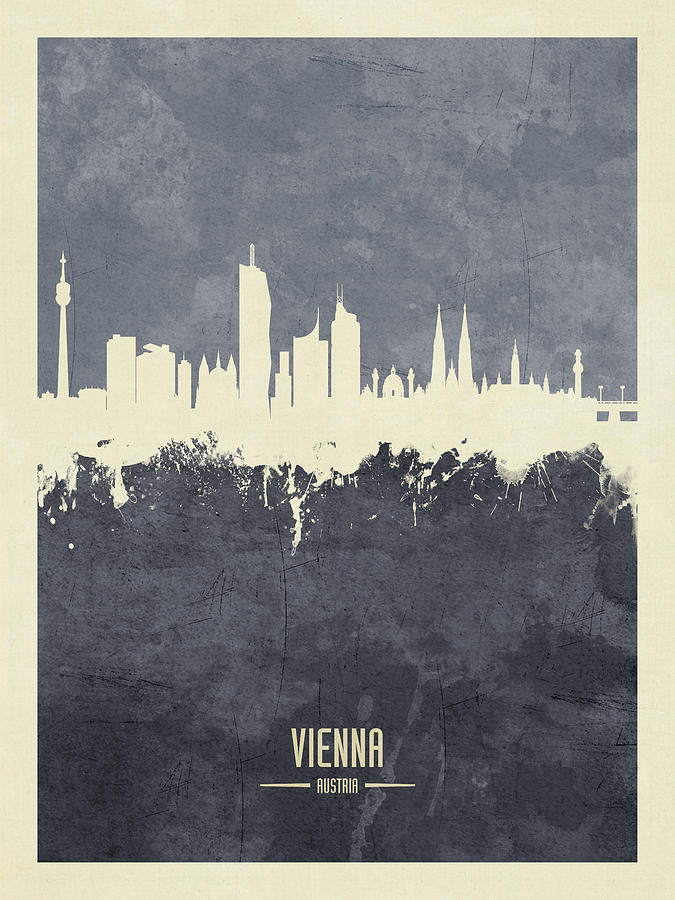 Vienna Austria Skyline #36 Digital Art by Michael Tompsett