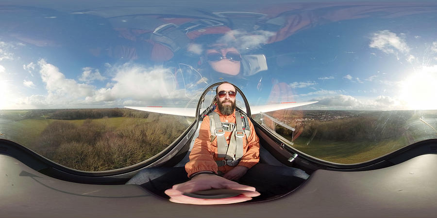 360 Degree View From The Cockpit Of A Glider Photograph by Christopher Hopefitch