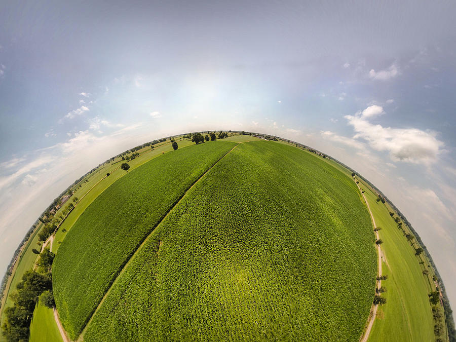 360° Panoramic View Of Corn Fields Photograph by PJPhoto69