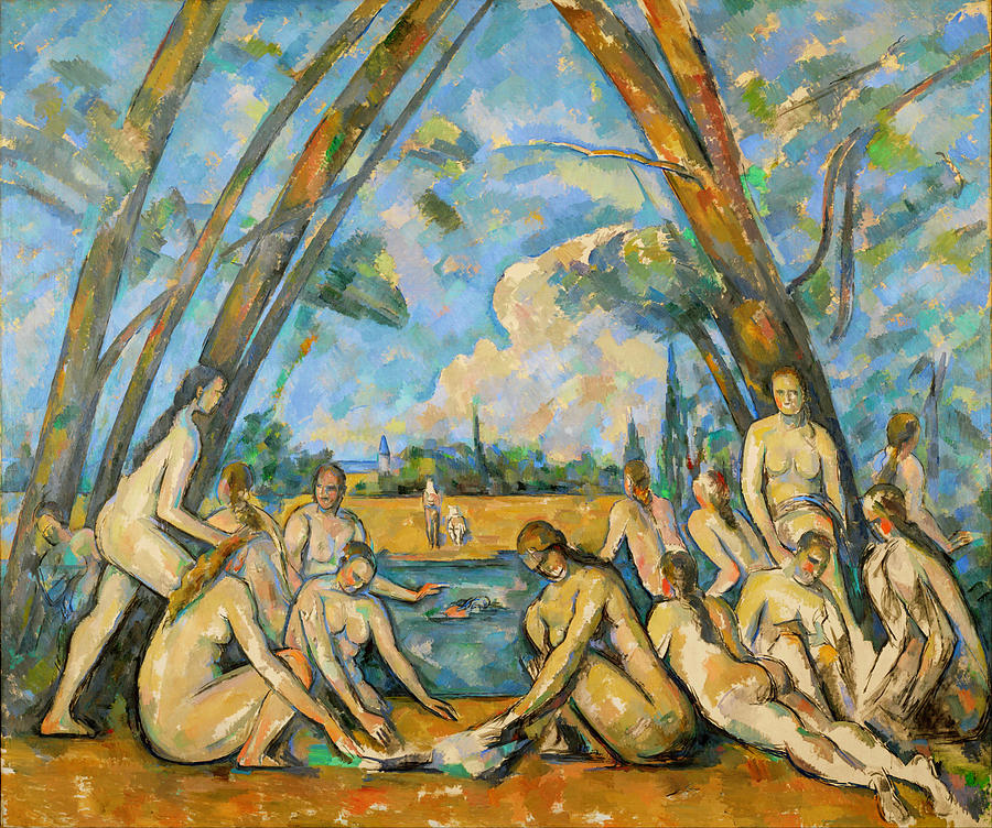 Bathers  #37 Painting by Paul Cezanne