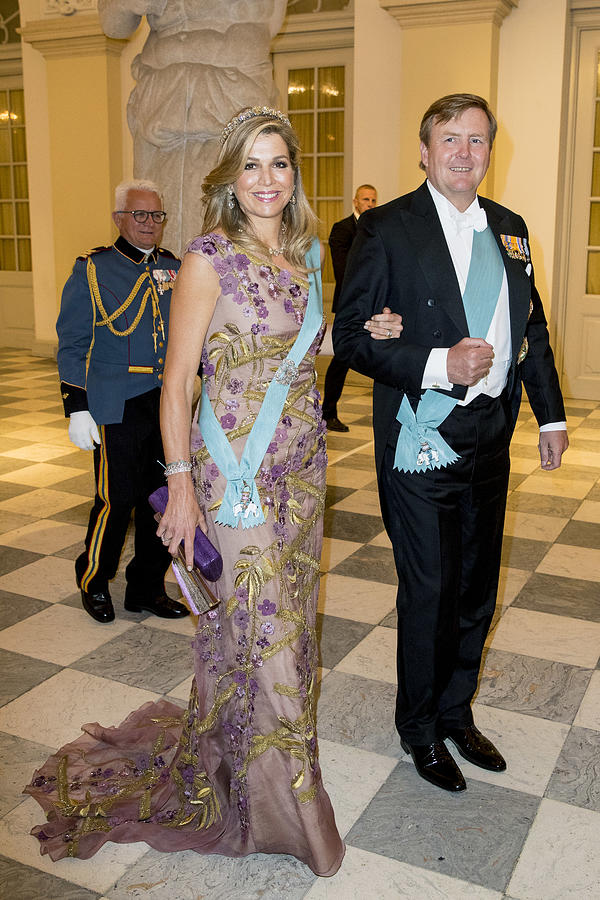 Crown Prince Frederik of Denmark Holds Gala Banquet At Christiansborg Palace #37 Photograph by Patrick van Katwijk