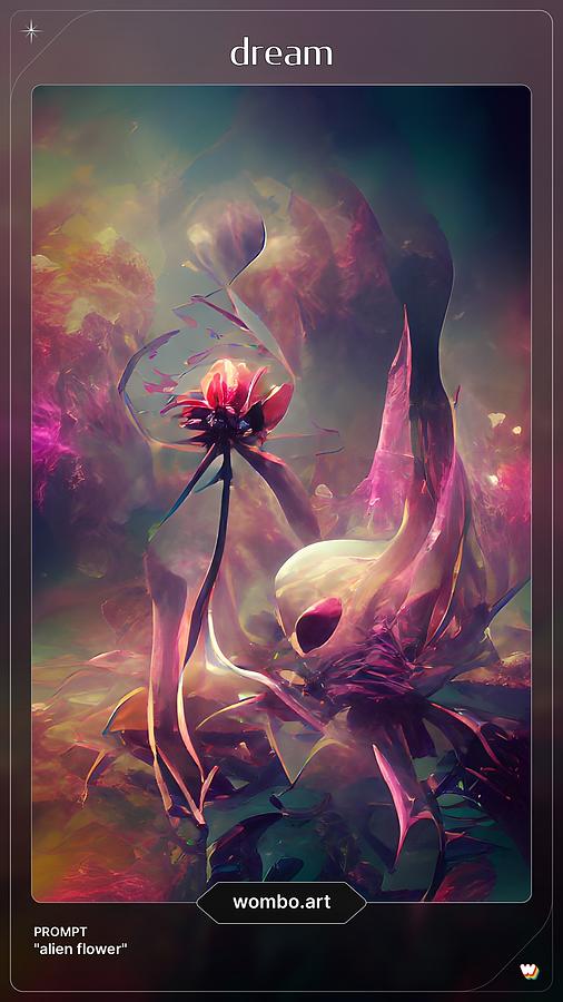 Alien Flower  Digital Art by Denise F Fulmer