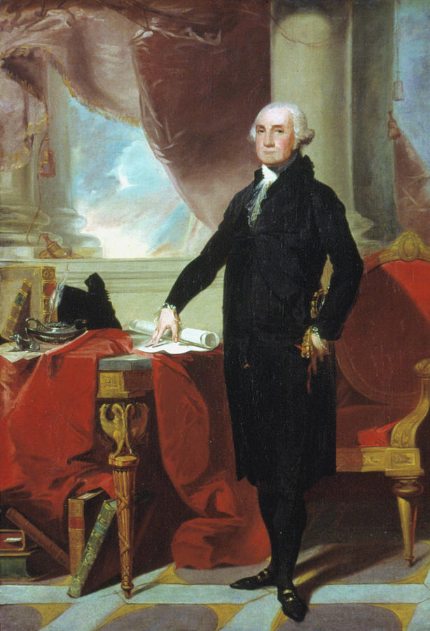 Portrait Painting - George Washington #37 by Gilbert Stuart Portrait Painting - George Washington #37 by Gilbert Stuart