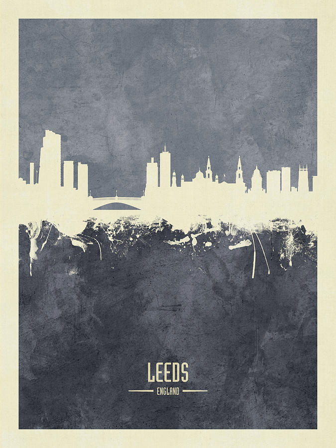 Leeds England Skyline #37 Digital Art by Michael Tompsett