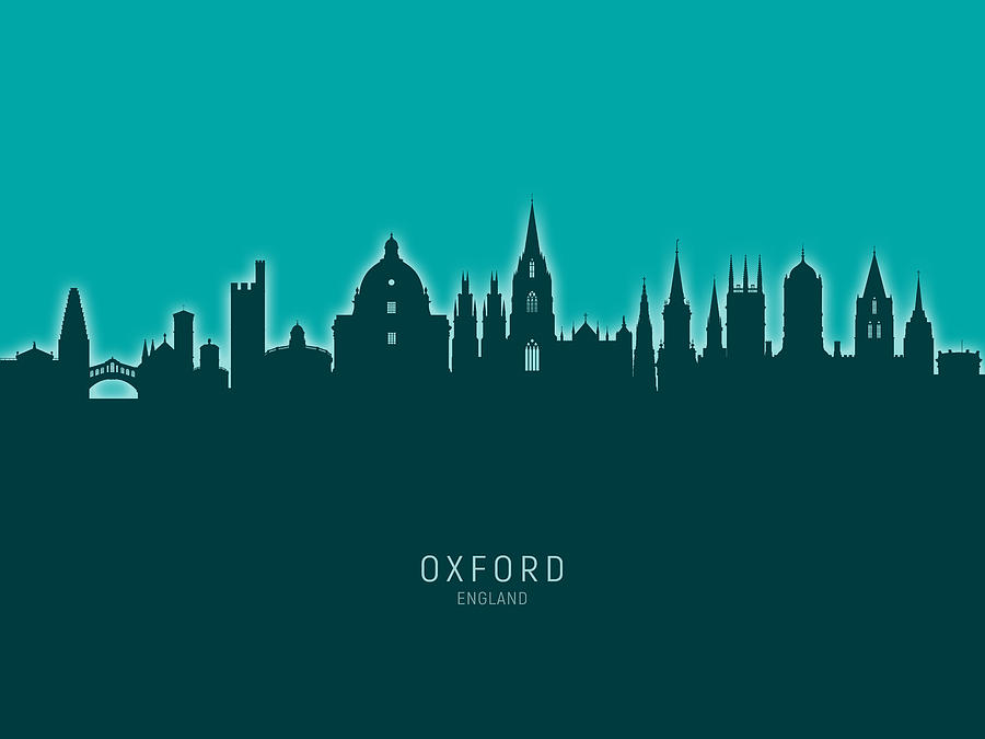 Skyline Digital Art - Oxford England Skyline #37 by Michael Tompsett