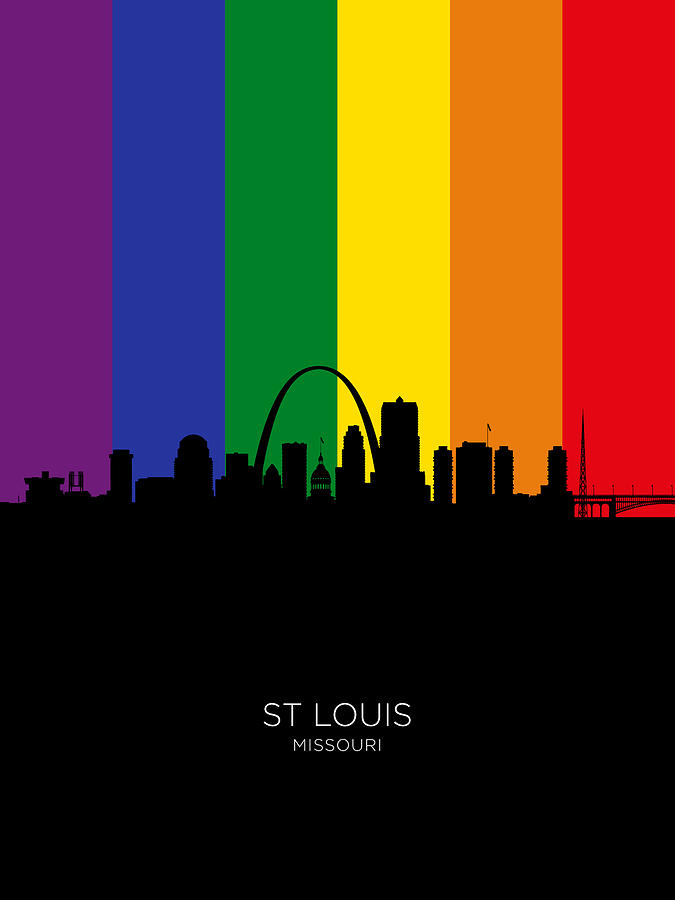 St Louis Missouri Skyline #37 Digital Art by Michael Tompsett