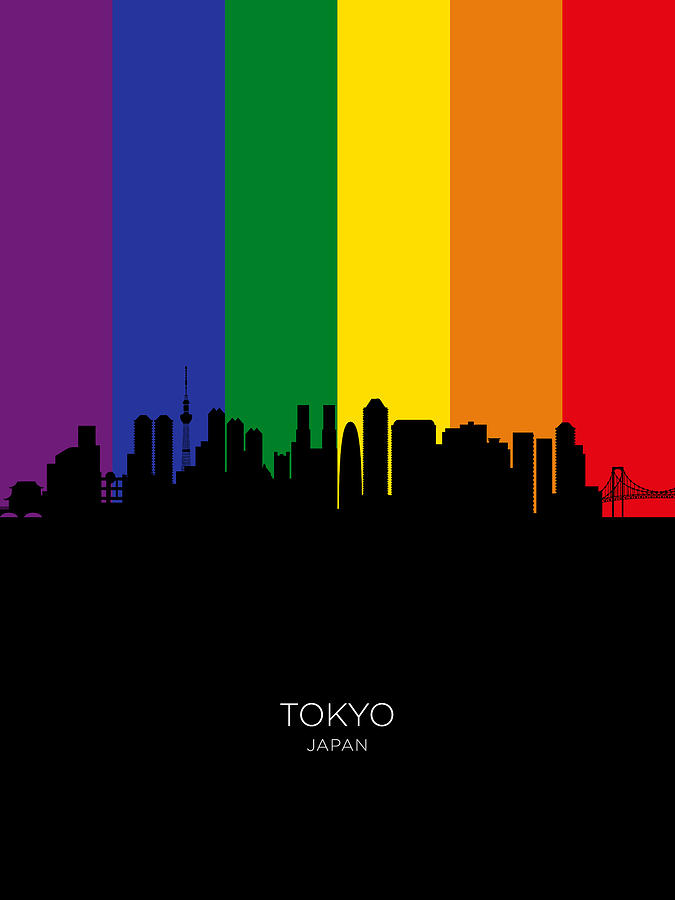 Tokyo Japan Skyline #37 Digital Art by Michael Tompsett