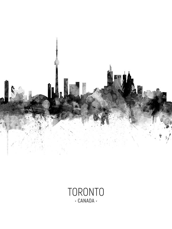 Toronto Canada Skyline #37 Digital Art by Michael Tompsett