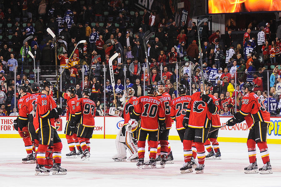Toronto Maple Leafs v Calgary Flames #37 Photograph by Derek Leung