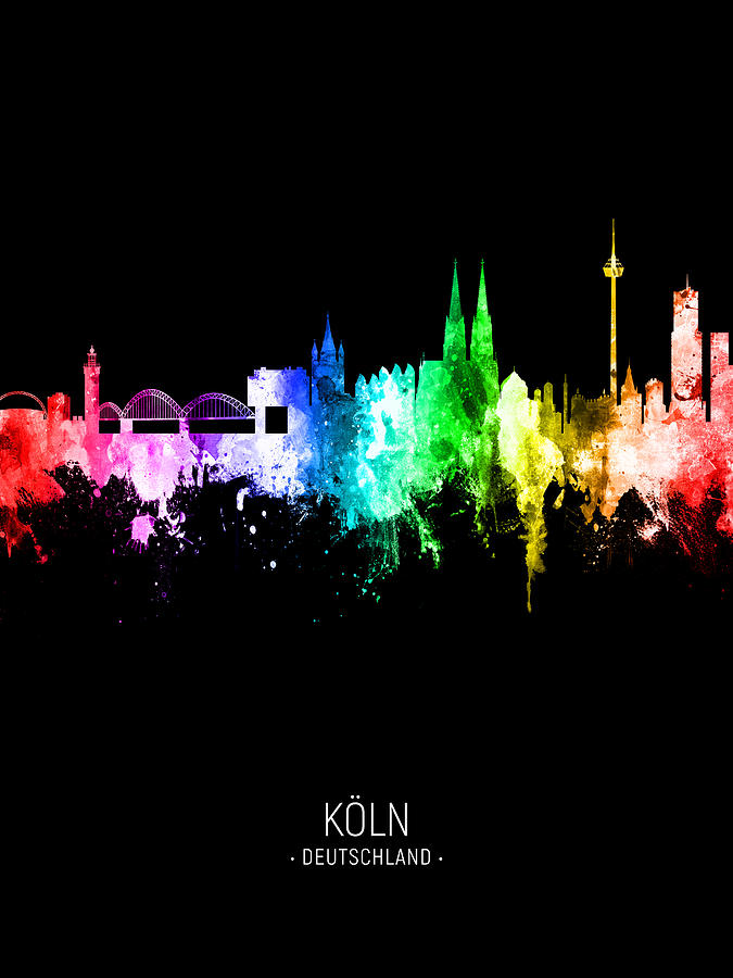 Cologne Germany Skyline #38 Digital Art by Michael Tompsett