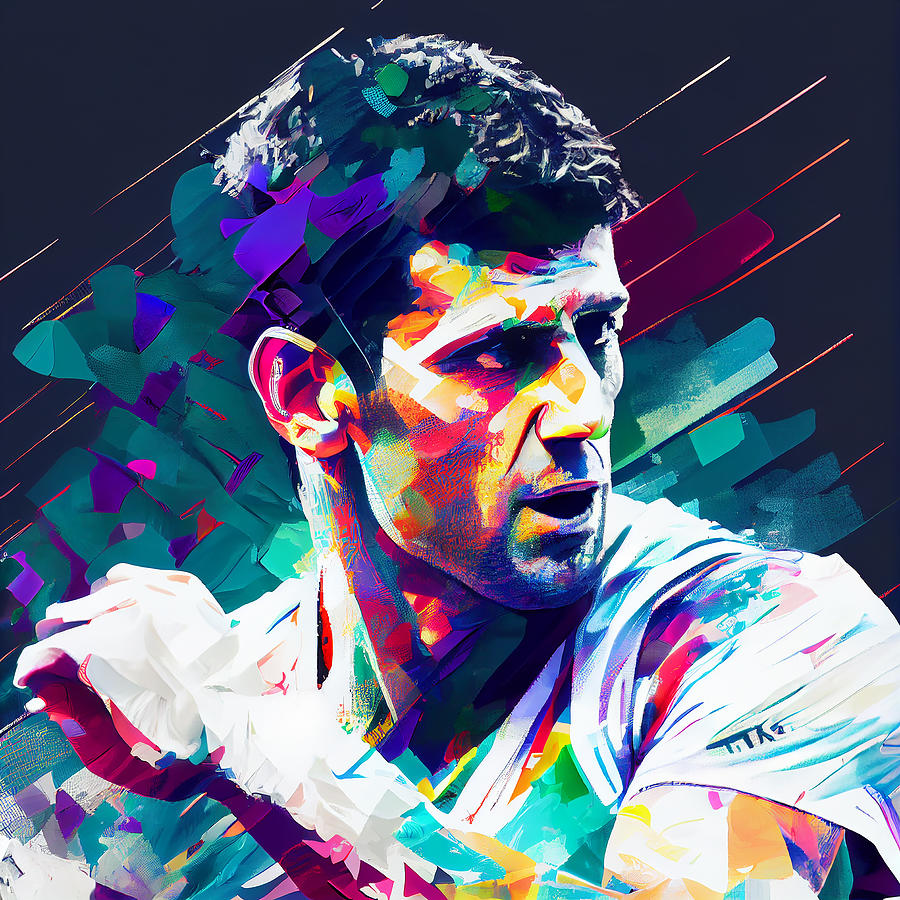 Novak Djokovic Mixed Media by Tim Hill - Fine Art America