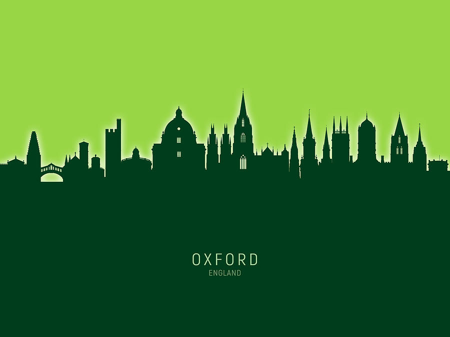 Skyline Digital Art - Oxford England Skyline #38 by Michael Tompsett
