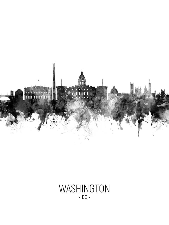 Washington DC Skyline #38 Digital Art by Michael Tompsett