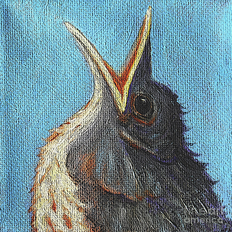 39 Baby Robin Painting by Victoria Page