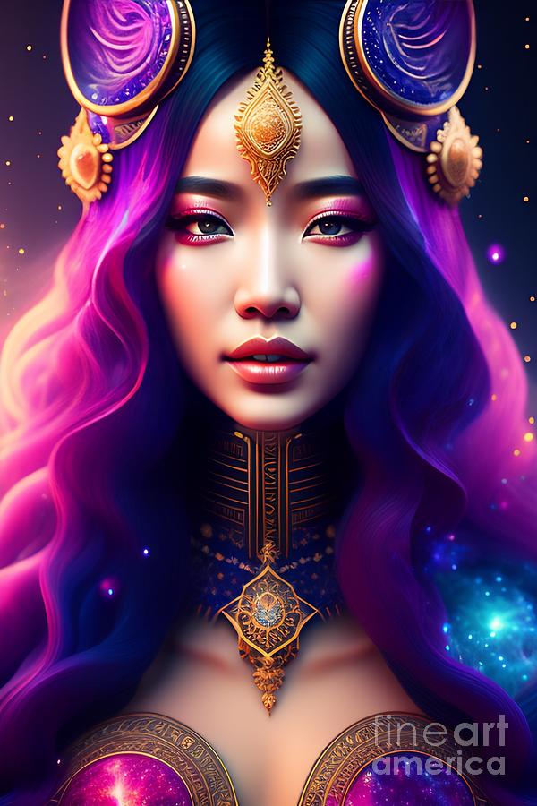 Beautiful cosmic sorceress nebulas galactic Digital Art by Boon Mee ...