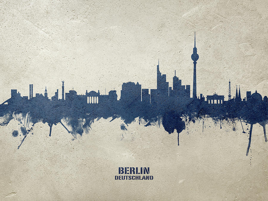 Berlin Germany Skyline #39 Digital Art by Michael Tompsett