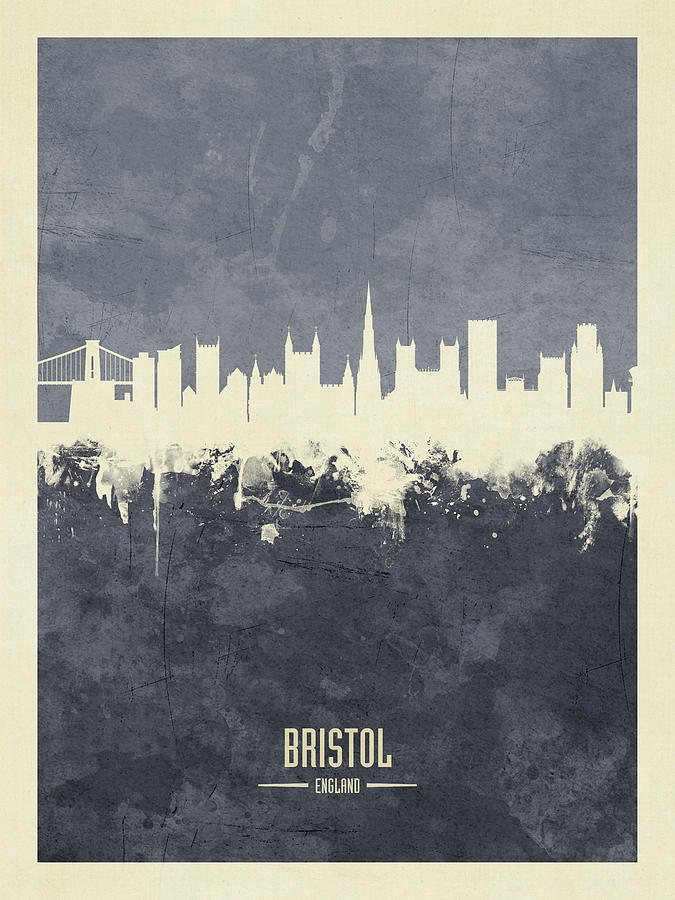 Bristol England Skyline #39 Digital Art by Michael Tompsett