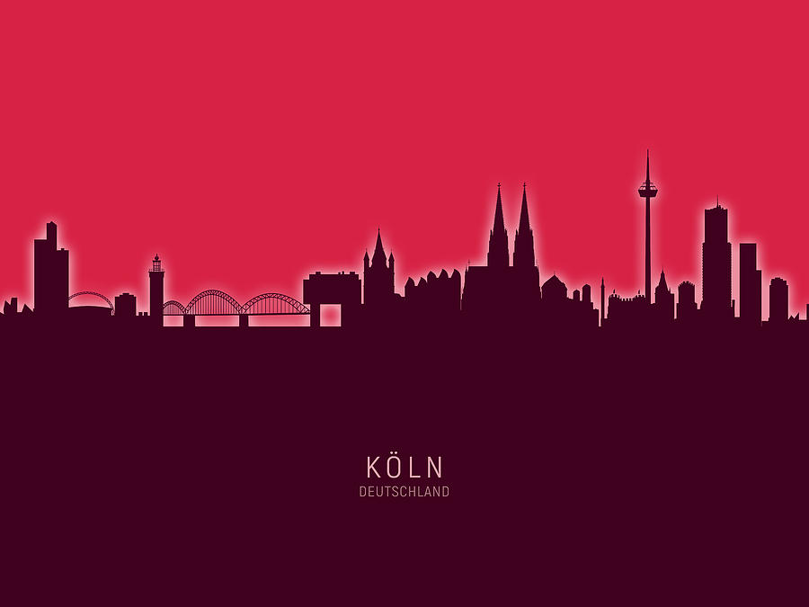 Cologne Germany Skyline #39 Digital Art by Michael Tompsett