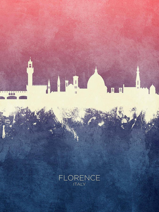 Florence Italy Skyline #39 Digital Art by Michael Tompsett