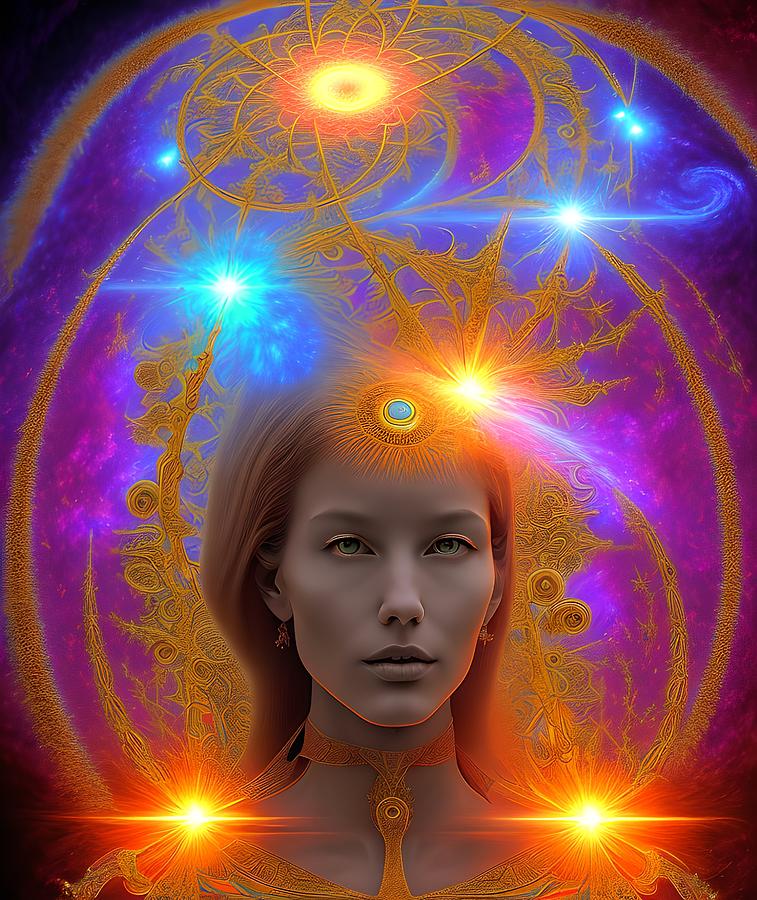 Fractal Universe, Spiritual and Meditation, Generative AI Illust ...