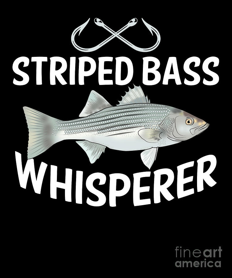 Funny Striped Bass Fishing Freshwater Fish Gift #39 Digital Art by