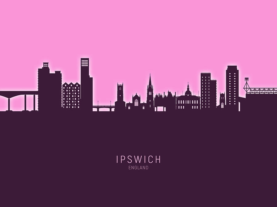 Ipswich England Skyline #39 Digital Art by Michael Tompsett