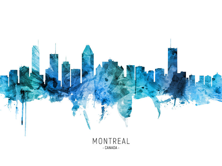 Montreal Canada Skyline #39 Digital Art by Michael Tompsett