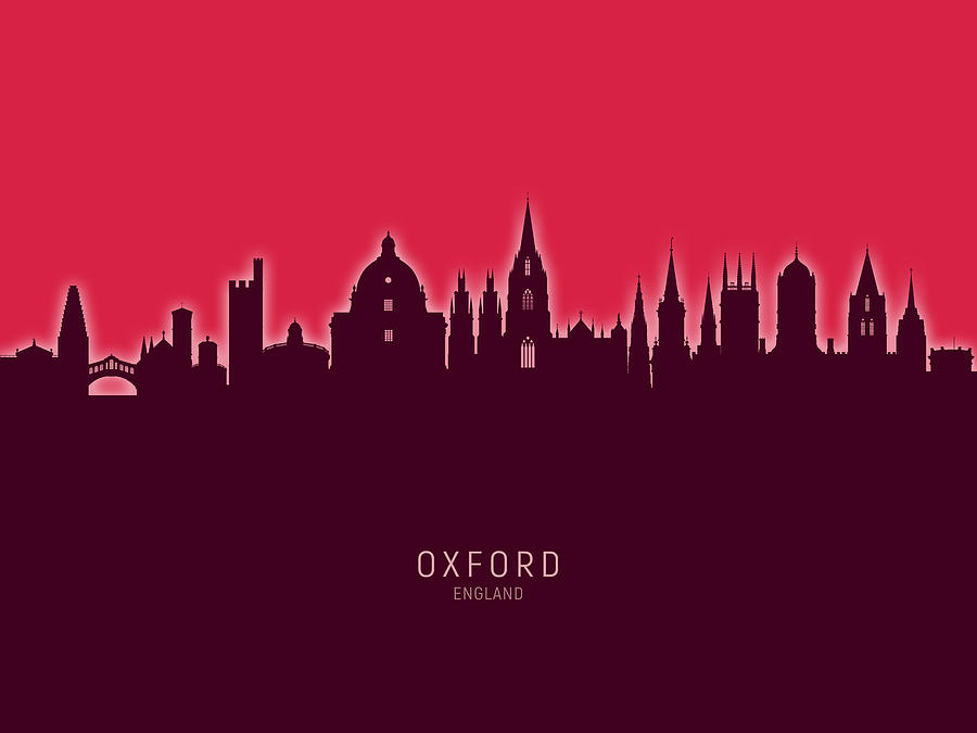 Skyline Digital Art - Oxford England Skyline #39 by Michael Tompsett