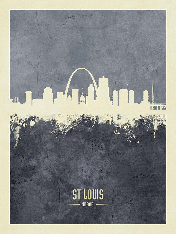 St Louis Missouri Skyline #39 Digital Art by Michael Tompsett